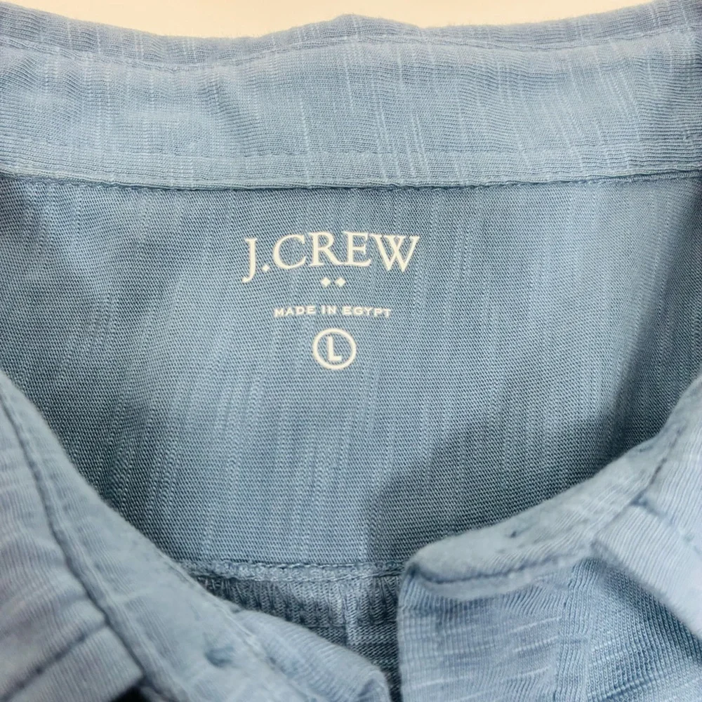 J.Crew Factory‎ Men's Shirt Size Large Blue Casual Button Down with Long Sleeves
